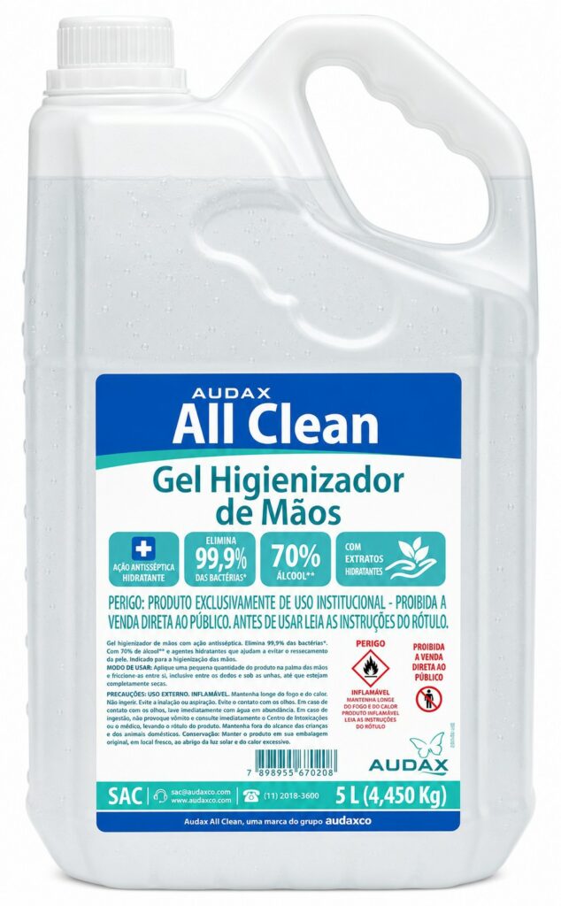 All Clean Álcool Gel Higienizador 5L